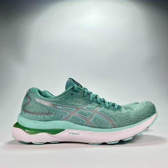 Asics Gel-Nimbus 24 Seafoam Green Lace Up Running Shoes 1012B201 Women's Size 10 - Picture 1 of 12